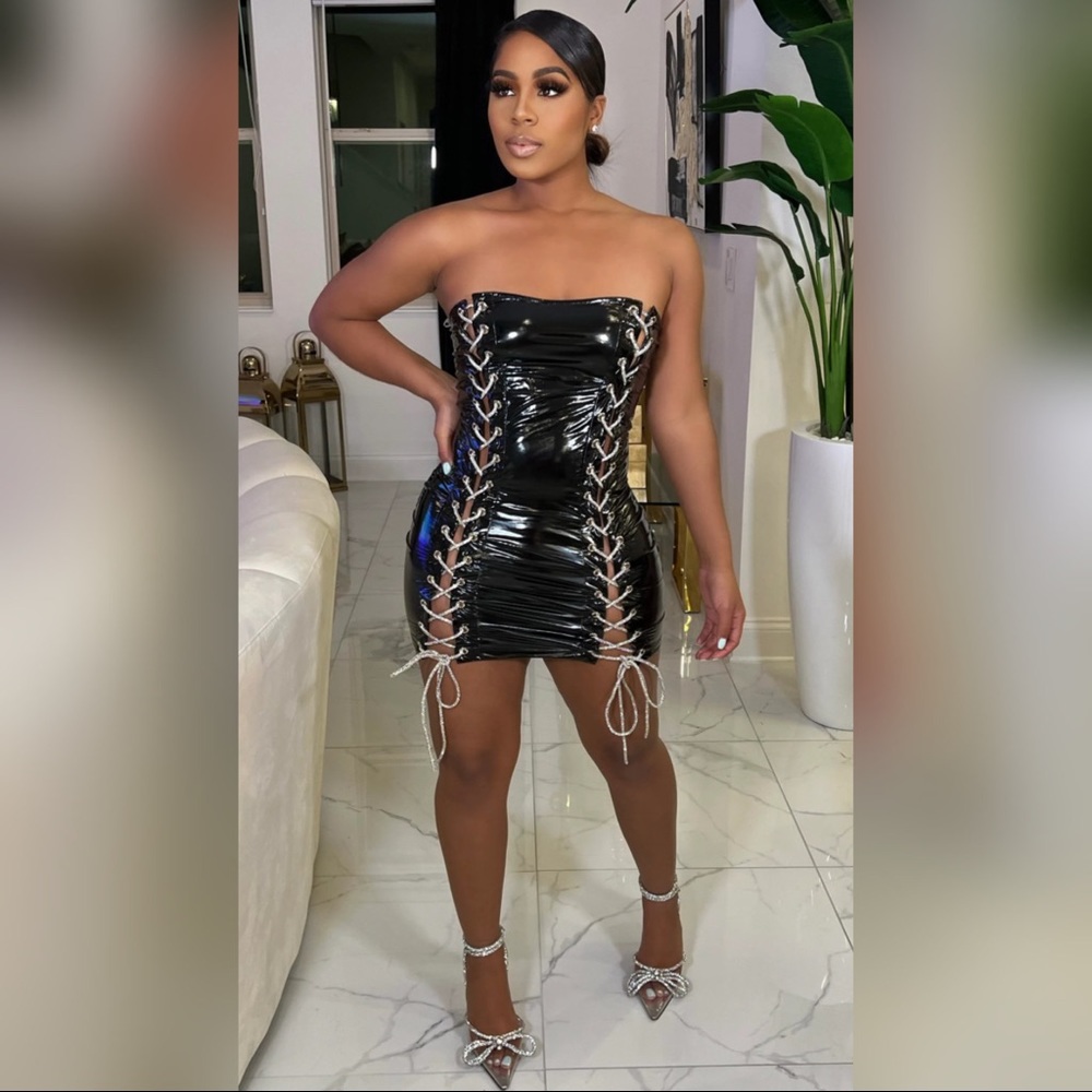 She Is Bad Mini Dress (Black)